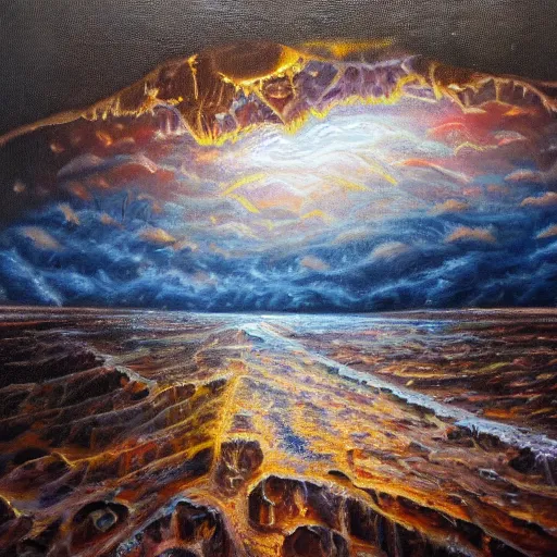 Prompt: the end of everything, highly detailed oil painting