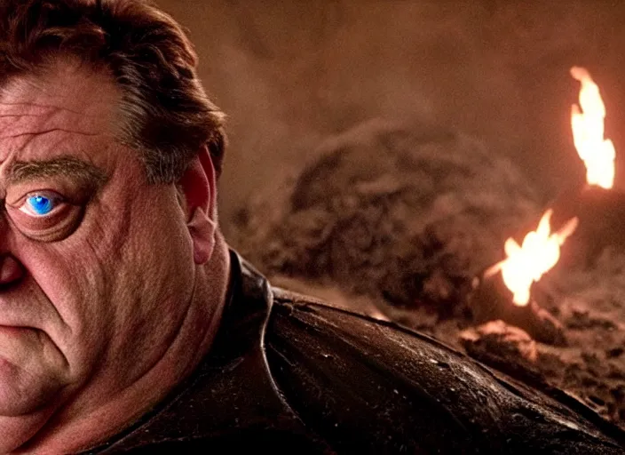 Prompt: john goodman as baron harkonnen in a black oil bath in a still from the film Dune (2021)