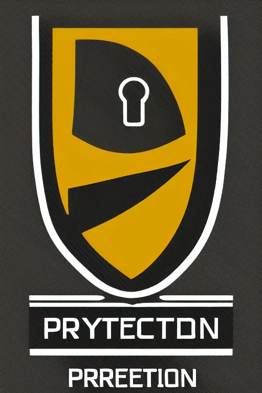 Prompt: Cyber protection logo