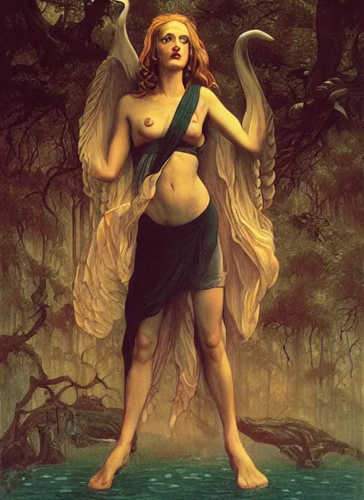 Image similar to the spirit thats the physical manifestation embodiment of the concept of sehnsucht, twin peaks poster art, old retro pulp, by michael whelan, rossetti bouguereau, artgerm, nostalgic, old fashioned