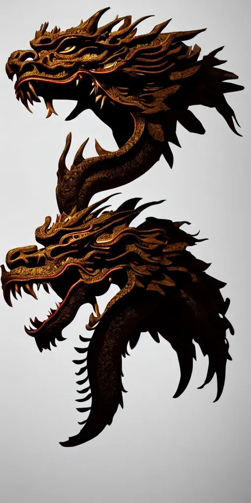 Image similar to a beautiful delicate huge mega chinese dragon head, solid background, electron flow, android, mechanical, metal, model design, fine texture structure, hyper detailed, perfect shadows, atmospheric lighting, 3 d render, in the style of pascal blanche and sparth juan zigor samaniego, paul pepera pablo roldan, displayed in the exhibition hall, 4 k hd