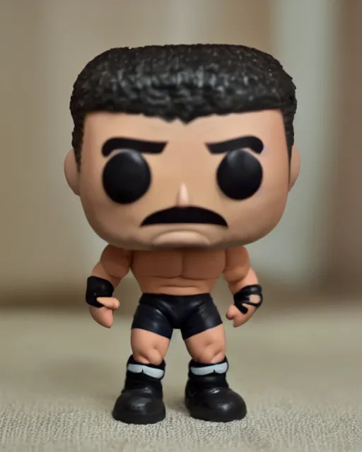 Image similar to Wrestler Funko Pop. Photographic, photography