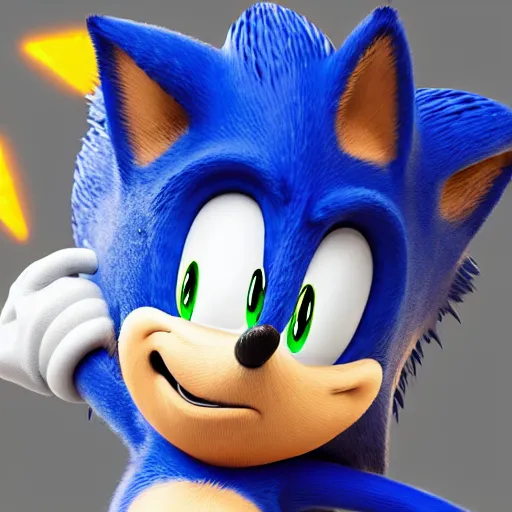 Prompt: portrait of sonic the hedgehog in full military gear, photorealistic, 4k, hd