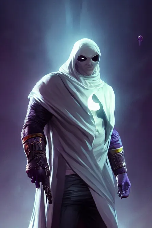 Image similar to moon knight mixed with saints row, rpg reference, art by greg rutkowski, artgerm, trending on artstation, octane render, insanely detailed, 8 k, hd