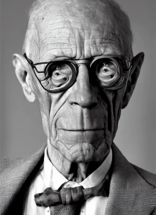 Image similar to 3 0 0 0 ( professor hubert j. farnsworth ), portrait photography feroflex photorealistic studio lighting ektachrome detailed intricate face details, ultradetails, beautiful face