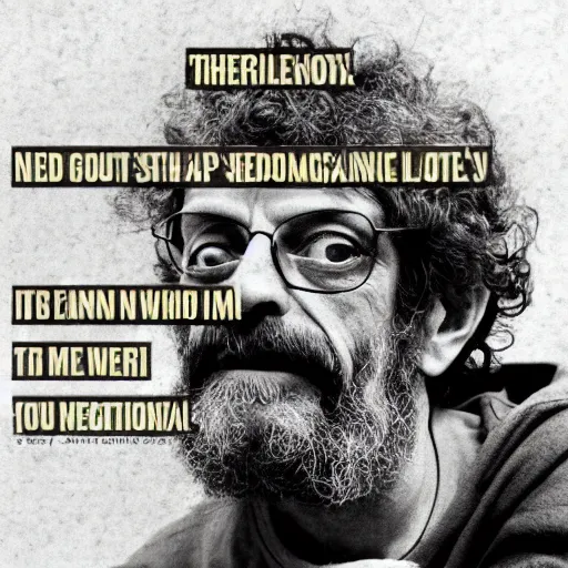 Image similar to terence mckenna photo with inspirational quote