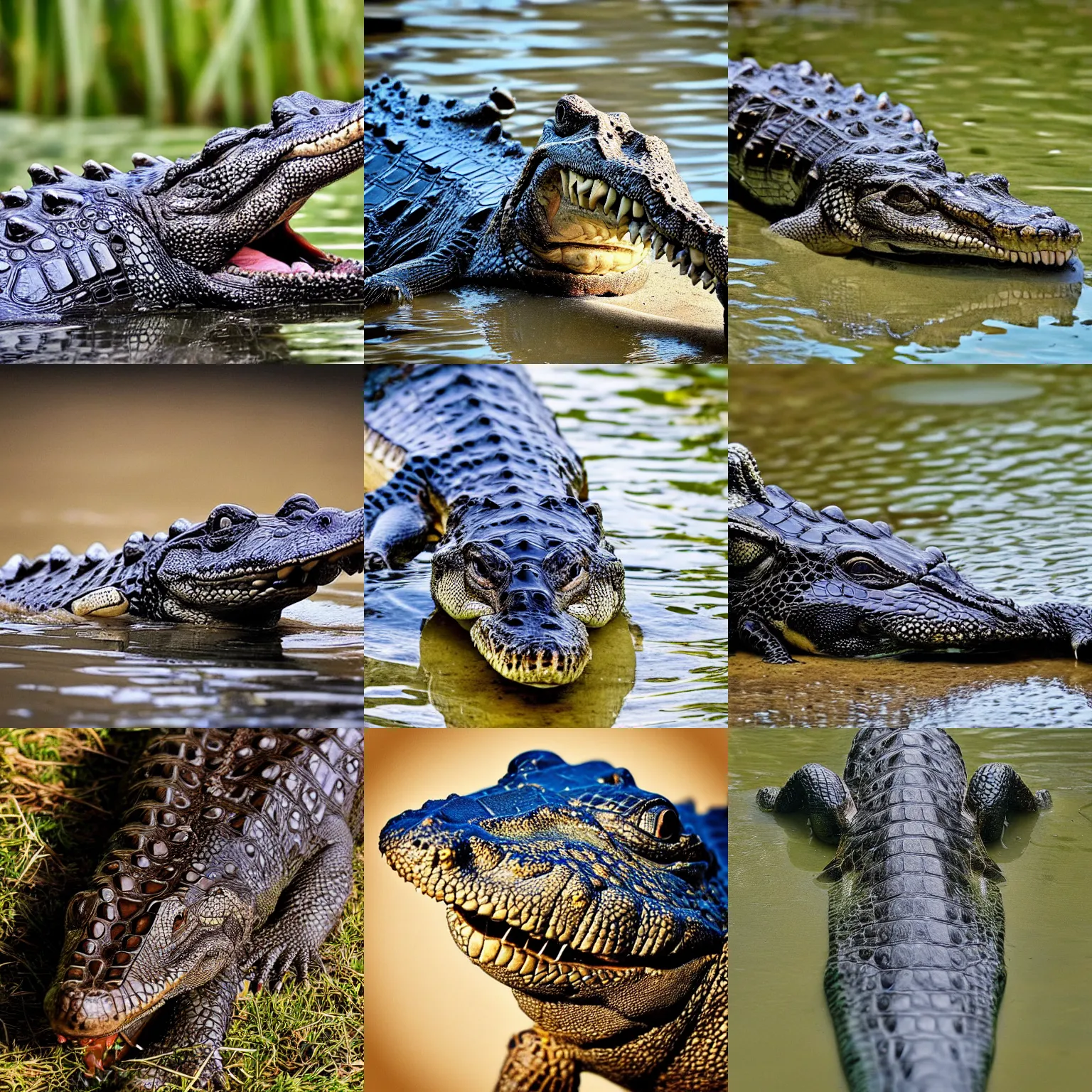 Prompt: instagram page of an alligator