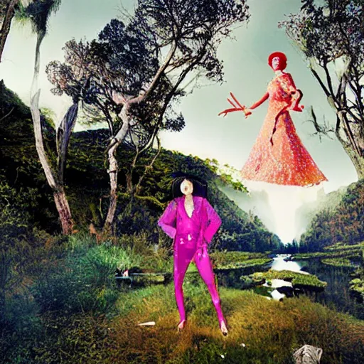 Image similar to a portrait of a character in a scenic environment by David Lachapelle