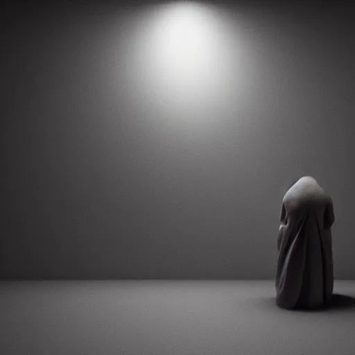 Image similar to unspeakable horrors, nightmare, horror, unknown, dark, liminal space, figure hiding in corner, 8 k octane render