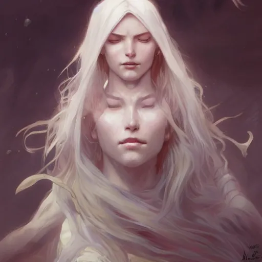 Prompt: white Maiden, highly detailed, digital painting, artstation, concept art, sharp focus, illustration, art by artgerm and greg rutkowski and alphonse mucha