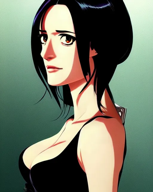 Image similar to portrait Anime as eva green casino royale bond girl, cute-fine-face, black-hair pretty face, realistically shaded, Perfect face, fine details. Anime. casino royale, realistic shaded lighting by Ilya Kuvshinov, katsuhiro otomo, ghost-in-the-shell, magali villeneuve, artgerm, rutkowski, WLOP Jeremy Lipkin, Giuseppe Dangelico Pino, Michael Garmash, Rob Rey