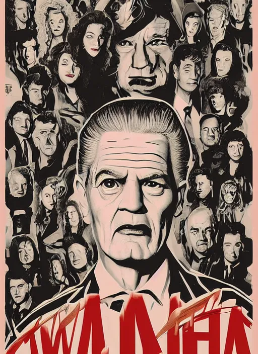 Image similar to twin peaks movie poster art by george caltsoudas