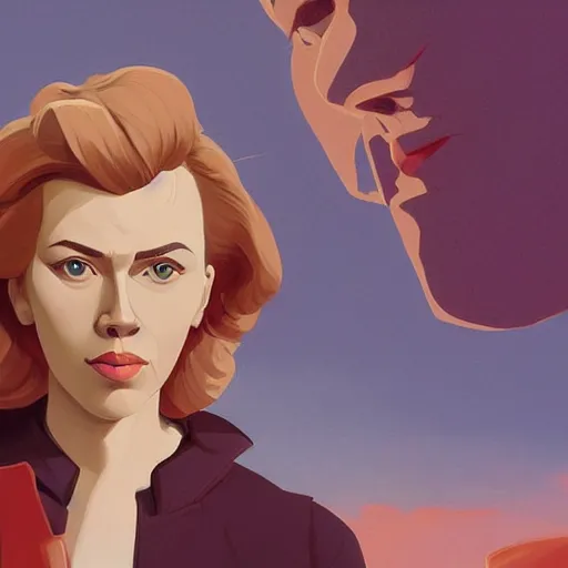 Prompt: face icon stylized minimalist bolshevik leader nadezhda konstantinovna krupskaya played by scarlett johansson, loftis, cory behance hd by jesper ejsing, by rhads, makoto shinkai and lois van baarle, ilya kuvshinov, rossdraws global illumination