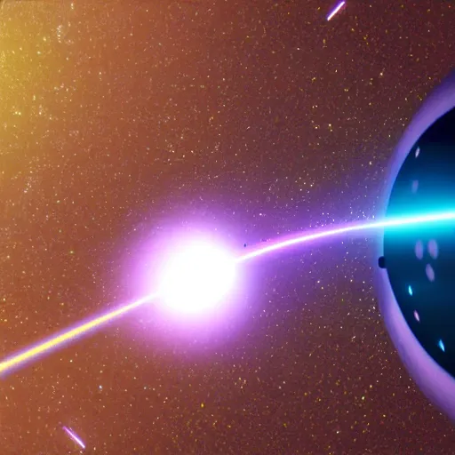 Image similar to photorealistic orbital laser strike