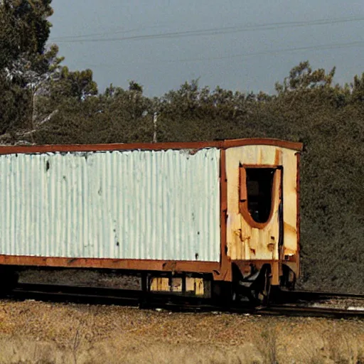 Image similar to a boxcar made of flesh and bone