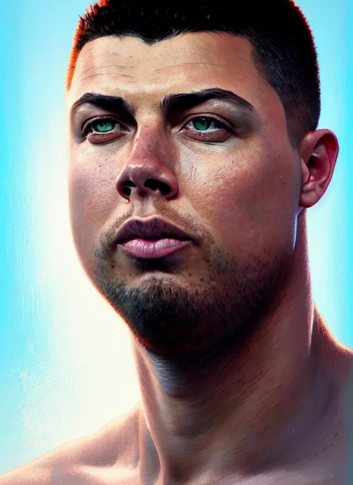 Prompt: highly detailed hyperrealistic portrait of ronaldo nazario, stephen bliss, unreal engine, fantasy art by greg rutkowski, loish, rhads, ferdinand knab and lois van baarle, ilya kuvshinov, rossdraws, tom bagshaw, alphonse mucha, global illumination, detailed and intricate environment