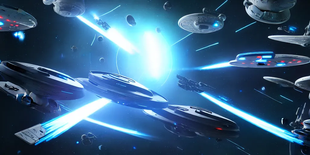 Image similar to futuristic space battle hyperdetailed, artstation, cgsociety, in the style star trek 8 k