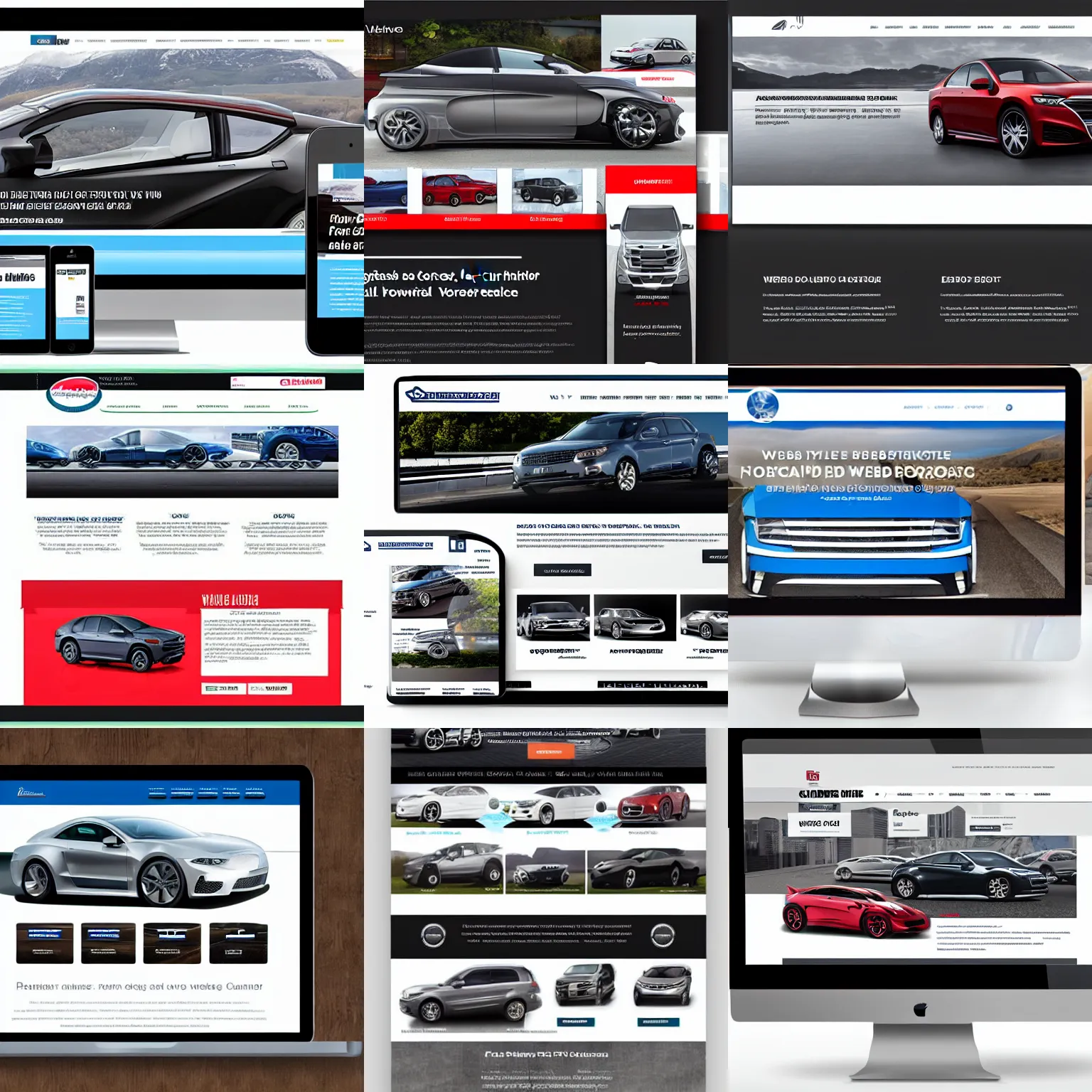 Prompt: website for a car company