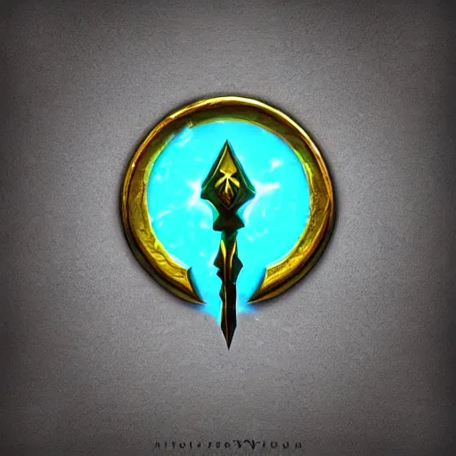 Prompt: a key, rpg item icon, Warcraft style, outer glow, solid background, trending on artststion