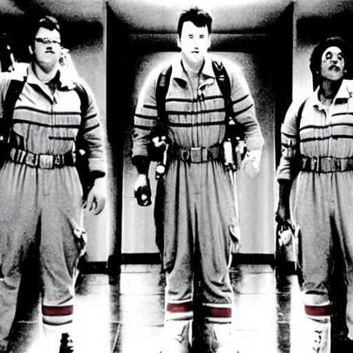 Prompt: Photo of SCP-173, a still from the movie Ghostbusters (1984)