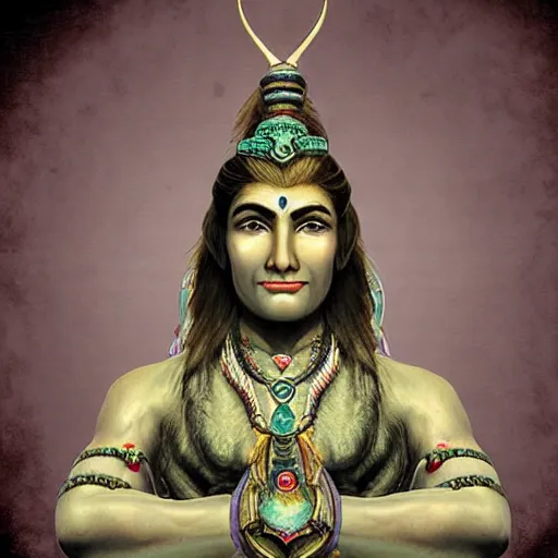 Image similar to a realistic photo of shiva