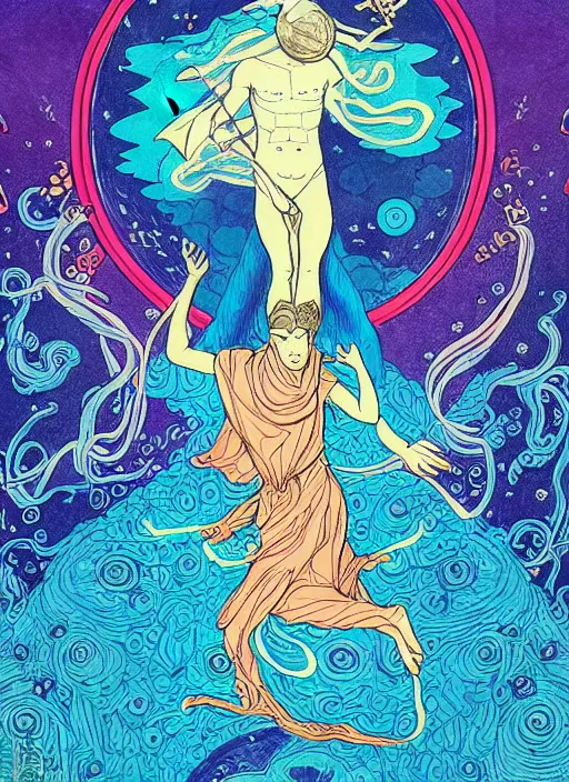 beautiful tarot illustration of apollo, in the style | Stable Diffusion ...