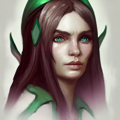 Prompt: portrait of a elf queen, digital art, artstation, concept art