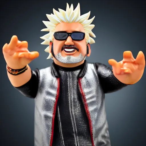 Image similar to Guy Fieri action figure, product photo, detailed, 4k