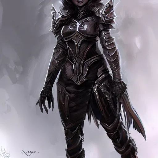 Image similar to a girl wearing a gothic armor, full body shot, highly detailed, digital painting, artstation, concept art, smooth, sharp focus, illustration