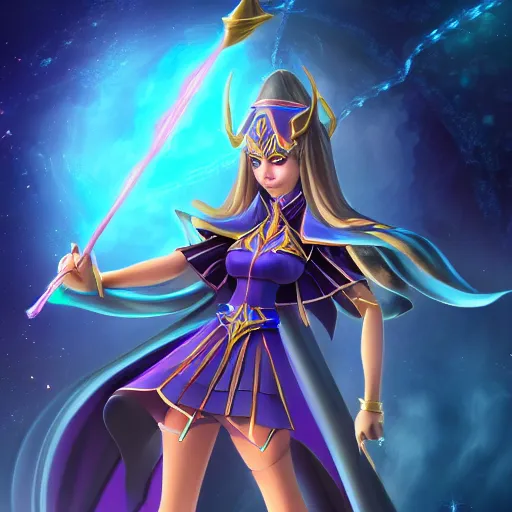 Image similar to beautiful dark magician girl, full body, mystical, ultra detailed, 4 k