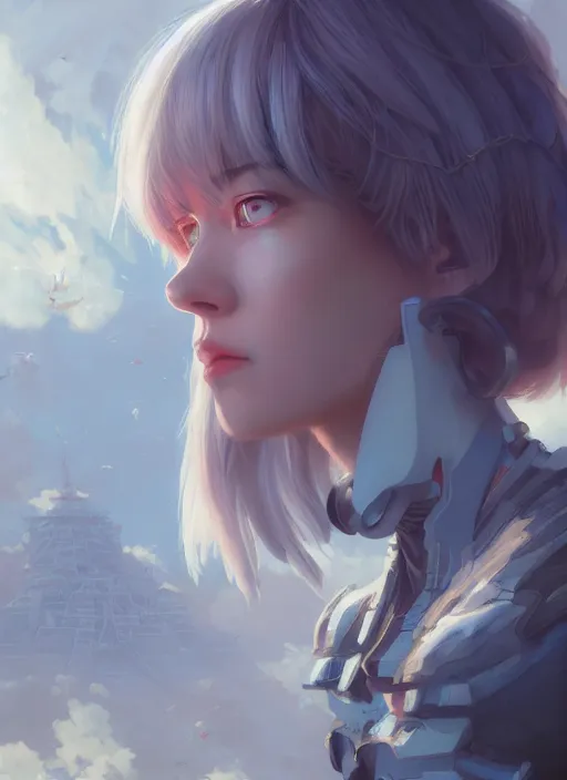 Prompt: highly detailed portrait of rei ayanami, stephen bliss, unreal engine, fantasy art by greg rutkowski, loish, rhads, ferdinand knab, makoto shinkai and lois van baarle, ilya kuvshinov, rossdraws, tom bagshaw, global illumination, radiant light, detailed and intricate environment