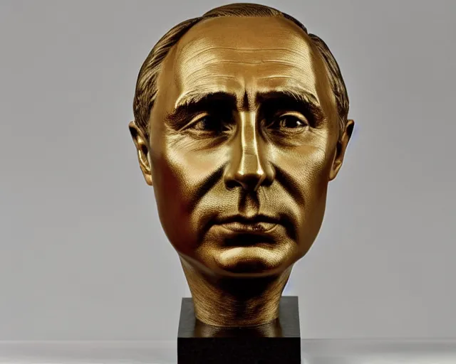 Image similar to a bronze bust of Vladimir Putin