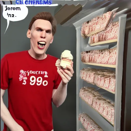 Image similar to jerma 9 8 5 as ice cream