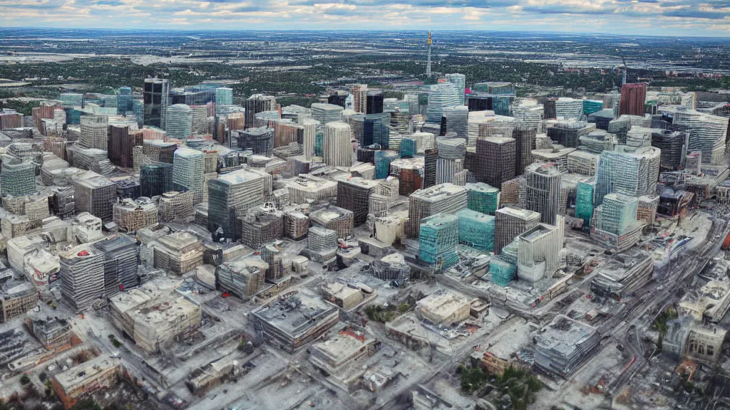 Prompt: tilt shift undeviating winnipeg