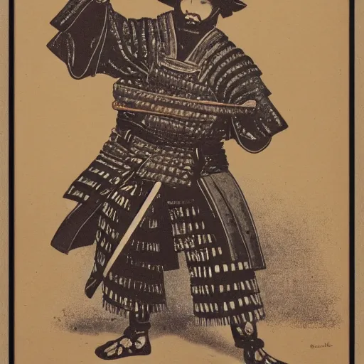 Image similar to a samurai holding his sword with two hands, by edgar allen poe