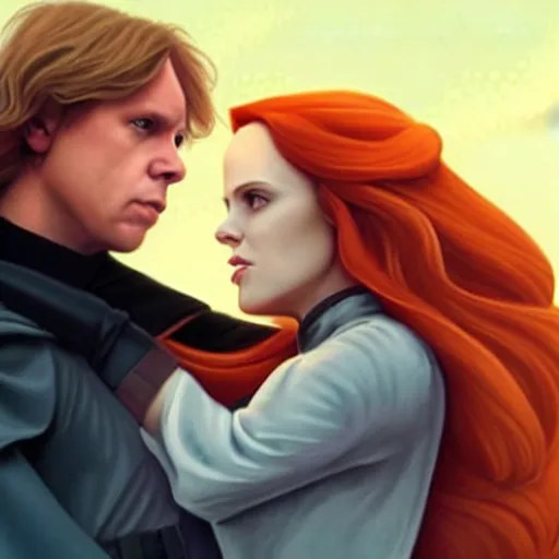 Prompt: mara jade and luke skywalker