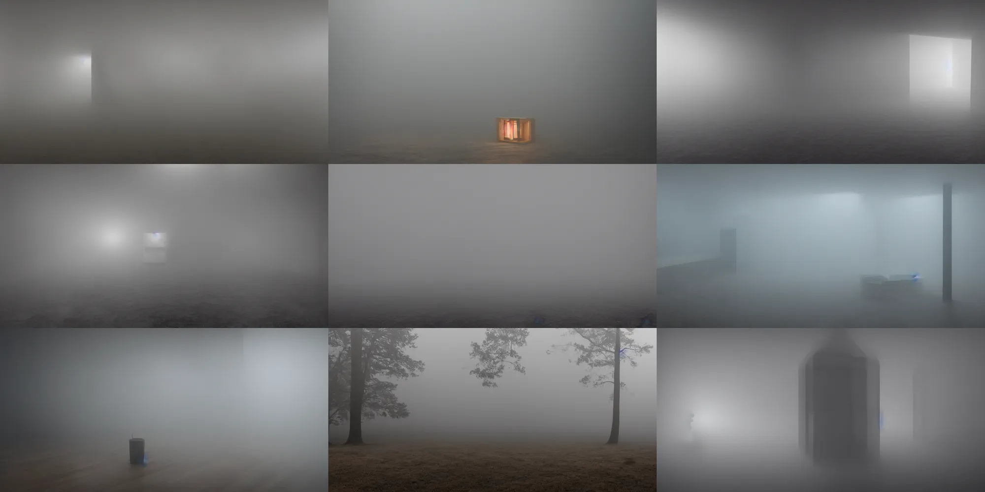 Prompt: photo of a misty infinite sauna, megalophobia, liminal space, low key, ultra clean and misterious ambiance, there is something lurking in the fog, ray tracing