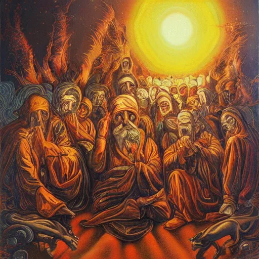 Image similar to Solis Sacerdotibus, oil painting, masterpiece, hyperdetailed