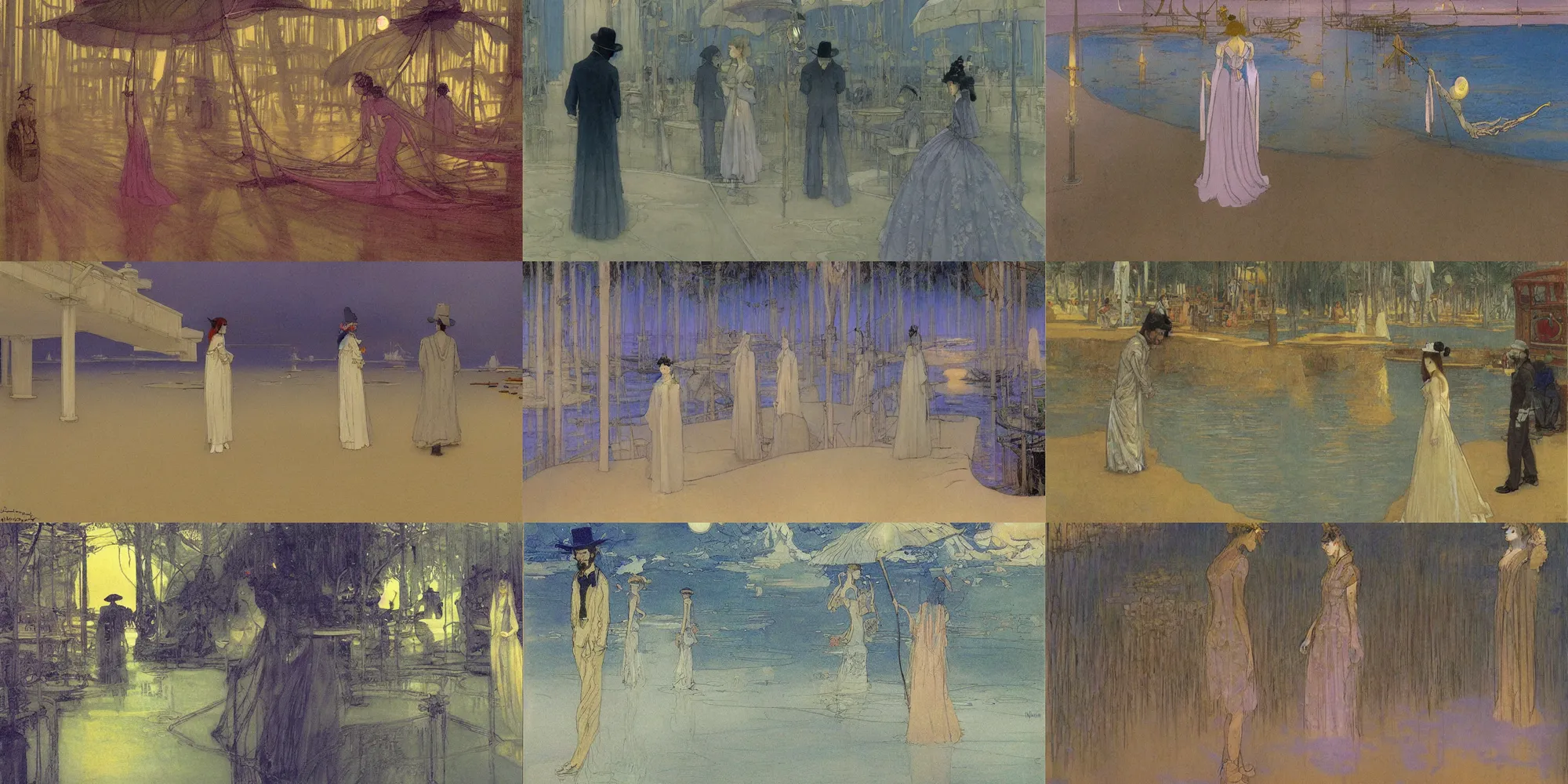 Prompt: magical world by james mcneill whistler and jean giraud