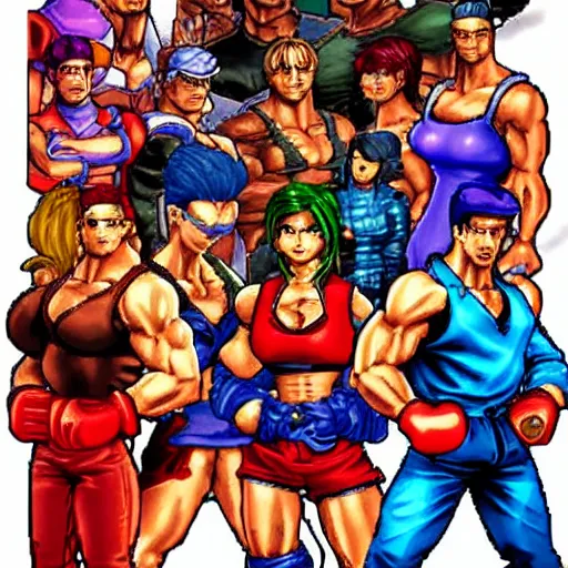 Image similar to streets of rage 2 on sega genesis new character select screen.