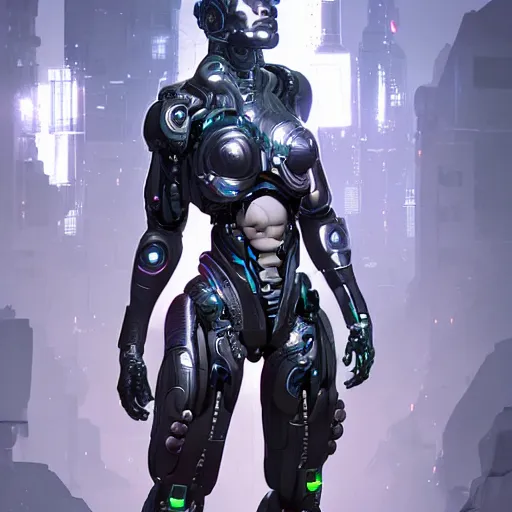 Prompt: cyborg female, hyper detailed, artstation, unreal engine, hyper detailed.