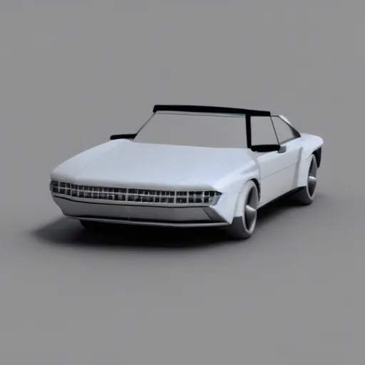 Prompt: 3 d render of a car, wire view