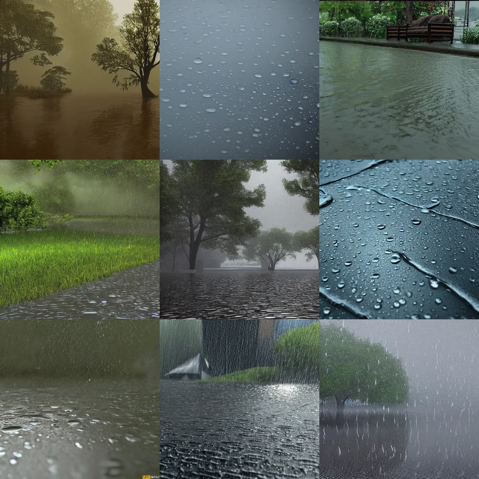 Prompt: rain,water,8k,ultra realistic