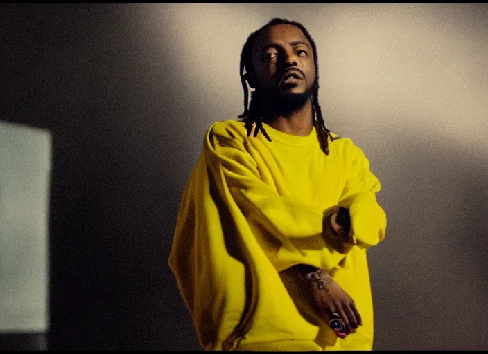 Image similar to kendrick lamar in a yello music video