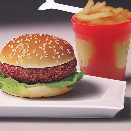 Image similar to a promotional image of a ice burger from Mcdonald's