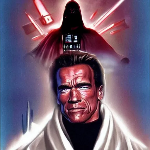 Prompt: Arnold Schwarzenegger as a sith lord