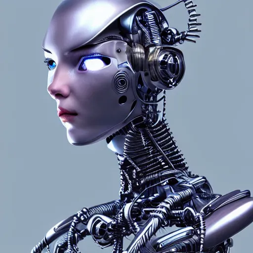 Image similar to Perfectly-Centered Portrait of a Robotic Cyberpunk Female Humanoid-Cat, intricate, elegant, super highly detailed, professional digital painting, artstation, concept art, smooth, sharp focus, no blur, no dof, extreme illustration, Unreal Engine 5, Photorealism, HD quality, 8k resolution, cinema 4d, 3D, beautiful, cinematic, art by artgerm and greg rutkowski and alphonse mucha and loish and WLOP