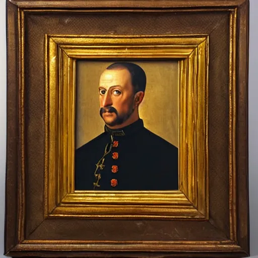 Prompt: a renaissance style portrait painting of Francisco Franco