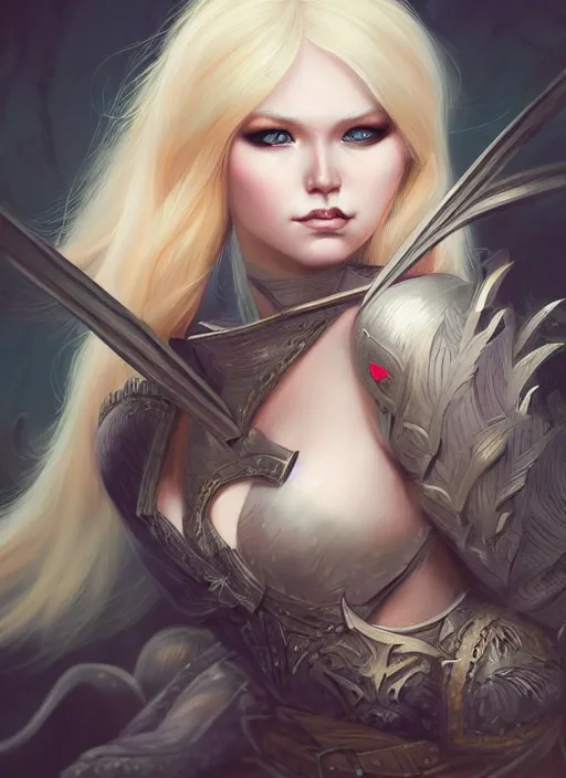 Image similar to blonde combat fairy venizian era, dark fantasy, extremely detailed, sharp focus, portrait, smooth, digital illustration, by rossdraws, frank franzzeta