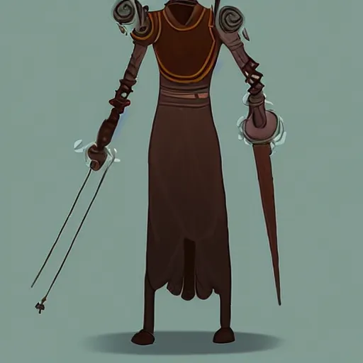 Image similar to a humanoid cello warrior, Character design, concept art